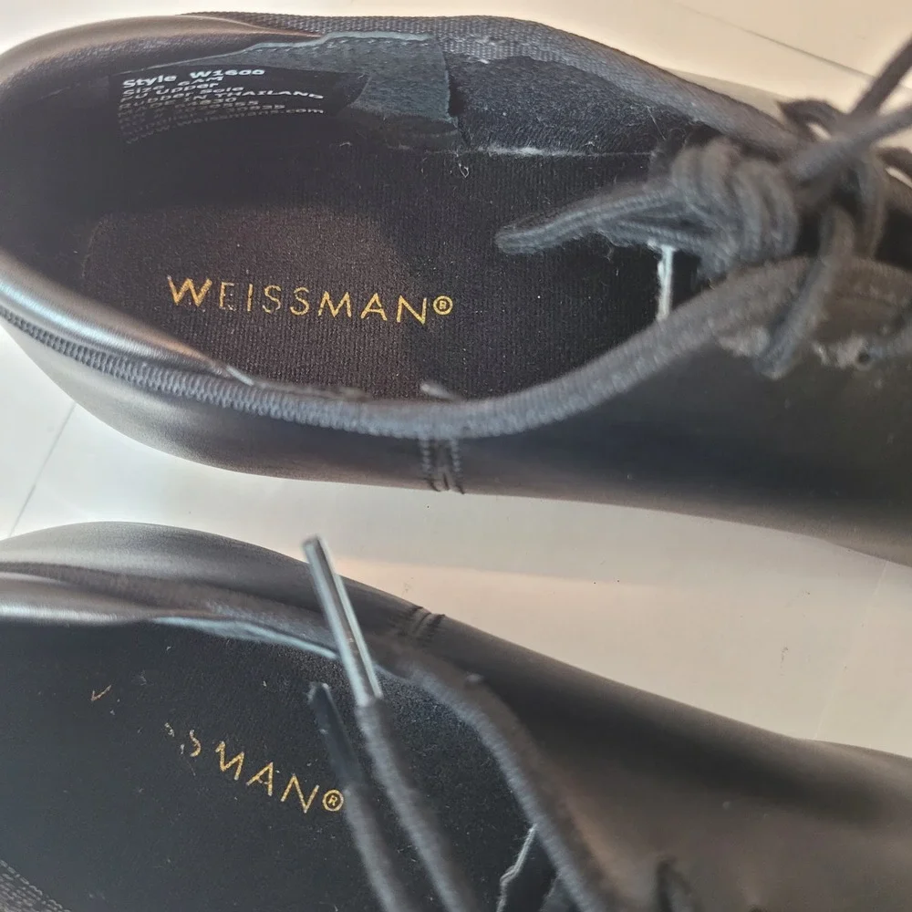 Weissman Tap Shoes Kids Black Lace Up Dance Shoes W1600 Size 6AM